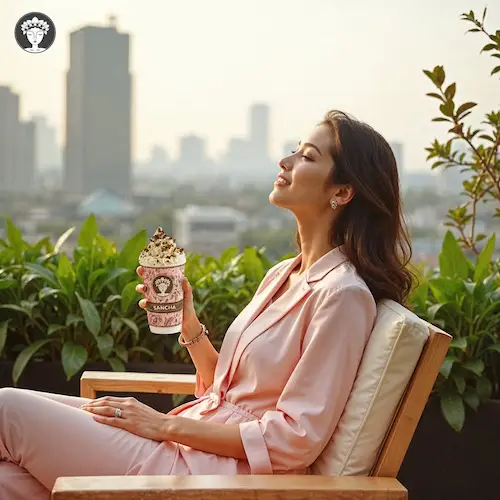 Sunny Day with a cup of Da Hong Pao Milk Tea