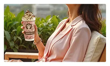 Woman Drink Frappe